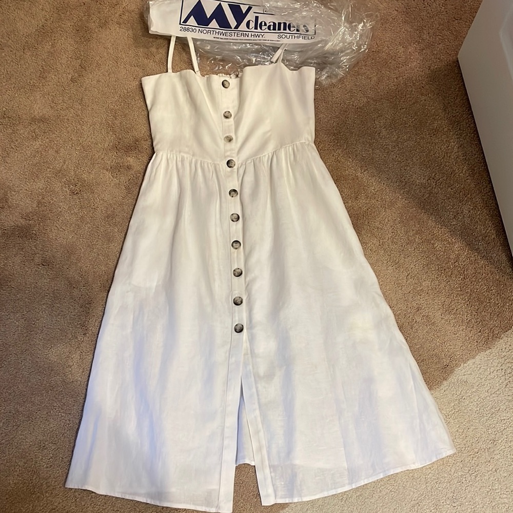 Reformation dress size 12 linen mid length